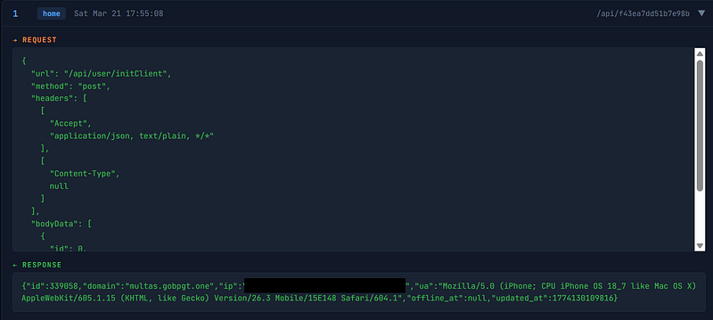 Tráfico descifrado: initClient