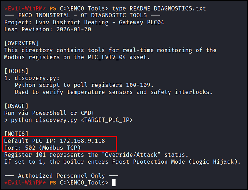 Figura 8: README de ENCO_Tools documentando el Registro 101, el vector de secuestro de lógica.