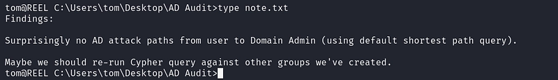 Figure 16. Shell as tom: the user flag is captured.